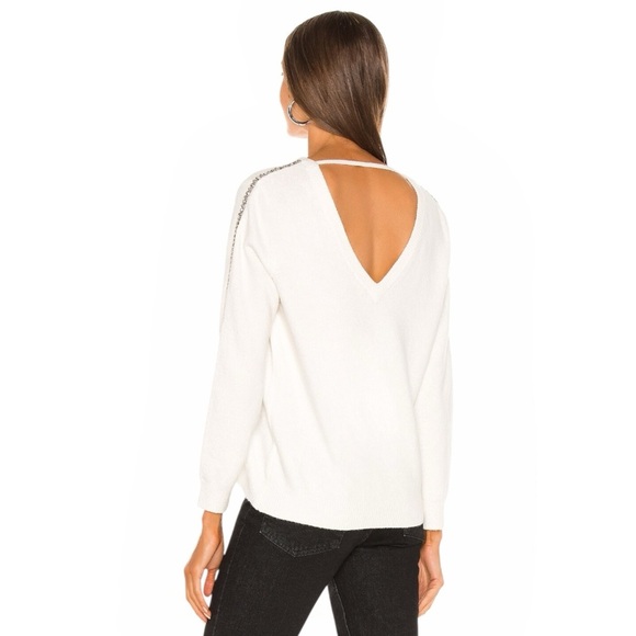 NEW 1. State Embellished V-Back Long Sleeve Sweater Soft Knit - Picture 3 of 15